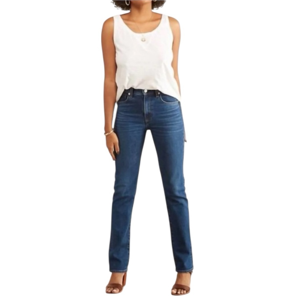 CQY Anthropologie Candid High Rise Slim Jeans Size 28 NWT Medium Indigo